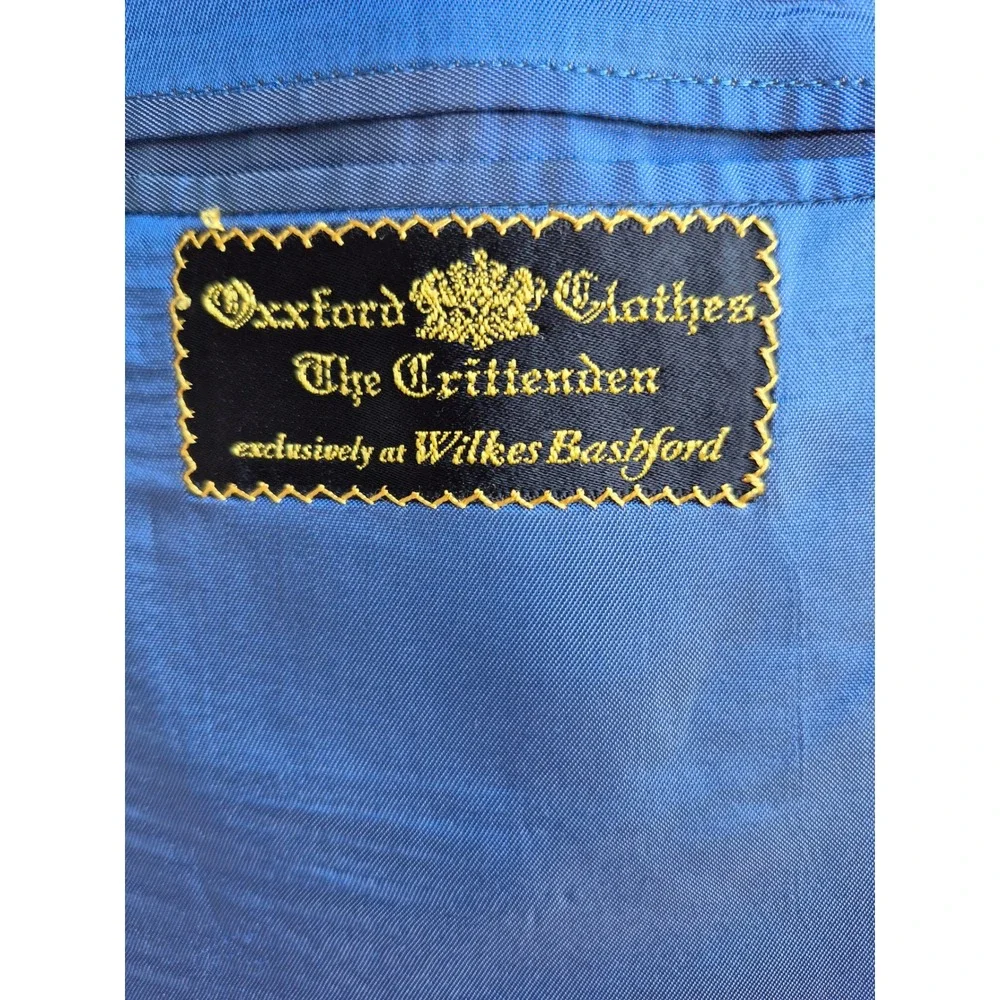 Oxxford Clothes Wilkes Bashford Tan Glen Plaid Crittenden Sport Coat Blazer 40 R
